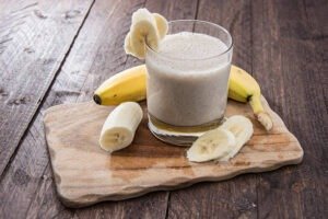 leche de anacardo y banana